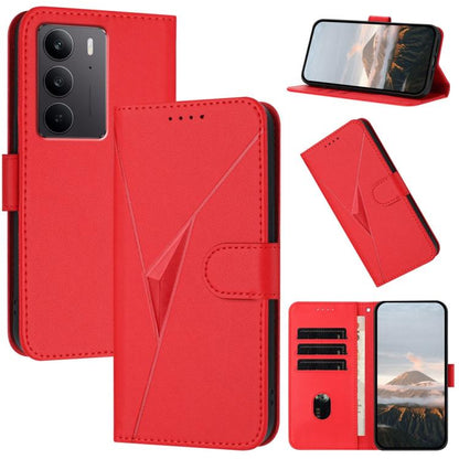 Triangle Pattern Buckle Clasp Leather Phone Case, For Realme C71 India, For Realme 15 5G /  15 Pro 5G, For Realme GT 7 India, For Realme 14 / P3 5G Global, For Realme P3 Ultra 5G, For Realme P3 Pro, For Realme 14 Pro+, For Realme 14 Pro                ...