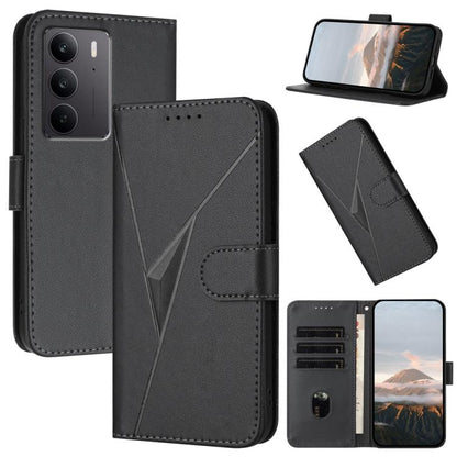 Triangle Pattern Buckle Clasp Leather Phone Case, For Realme C71 India, For Realme 15 5G /  15 Pro 5G, For Realme GT 7 India, For Realme 14 / P3 5G Global, For Realme P3 Ultra 5G, For Realme P3 Pro, For Realme 14 Pro+, For Realme 14 Pro                ...
