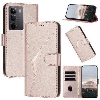 Triangle Pattern Buckle Clasp Leather Phone Case, For Realme C71 India, For Realme 15 5G /  15 Pro 5G, For Realme GT 7 India, For Realme 14 / P3 5G Global, For Realme P3 Ultra 5G, For Realme P3 Pro, For Realme 14 Pro+, For Realme 14 Pro                ...
