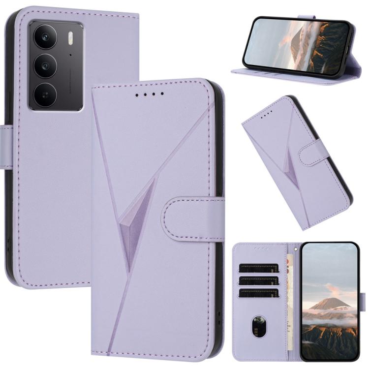 Triangle Pattern Buckle Clasp Leather Phone Case, For Realme C71 India, For Realme 15 5G /  15 Pro 5G, For Realme GT 7 India, For Realme 14 / P3 5G Global, For Realme P3 Ultra 5G, For Realme P3 Pro, For Realme 14 Pro+, For Realme 14 Pro                ...