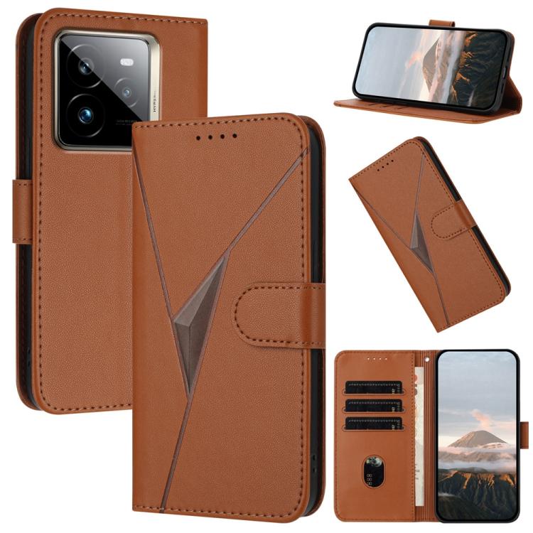 Triangle Pattern Buckle Clasp Leather Phone Case, For Realme C71 India, For Realme 15 5G /  15 Pro 5G, For Realme GT 7 India, For Realme 14 / P3 5G Global, For Realme P3 Ultra 5G, For Realme P3 Pro, For Realme 14 Pro+, For Realme 14 Pro                ...
