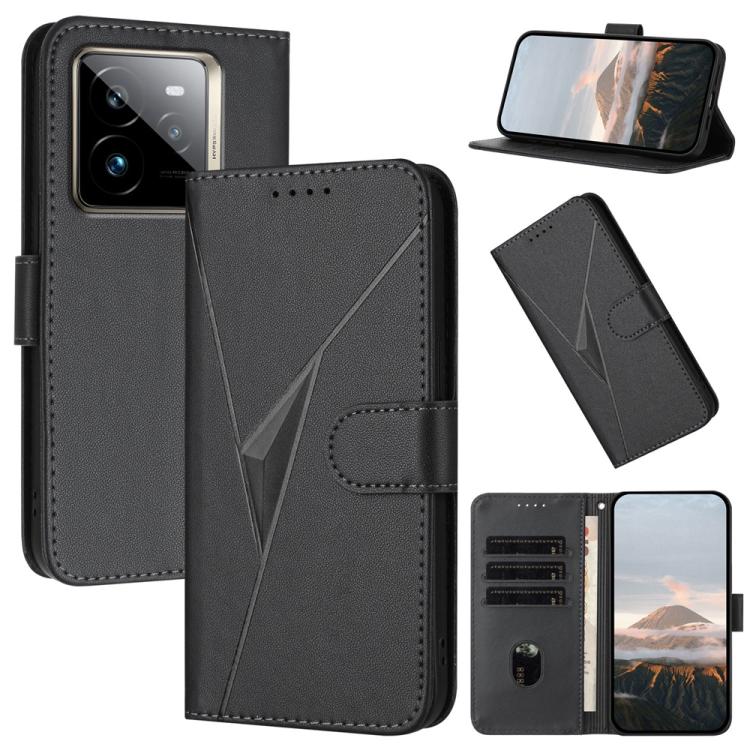 Triangle Pattern Buckle Clasp Leather Phone Case, For Realme C71 India, For Realme 15 5G /  15 Pro 5G, For Realme GT 7 India, For Realme 14 / P3 5G Global, For Realme P3 Ultra 5G, For Realme P3 Pro, For Realme 14 Pro+, For Realme 14 Pro                ...
