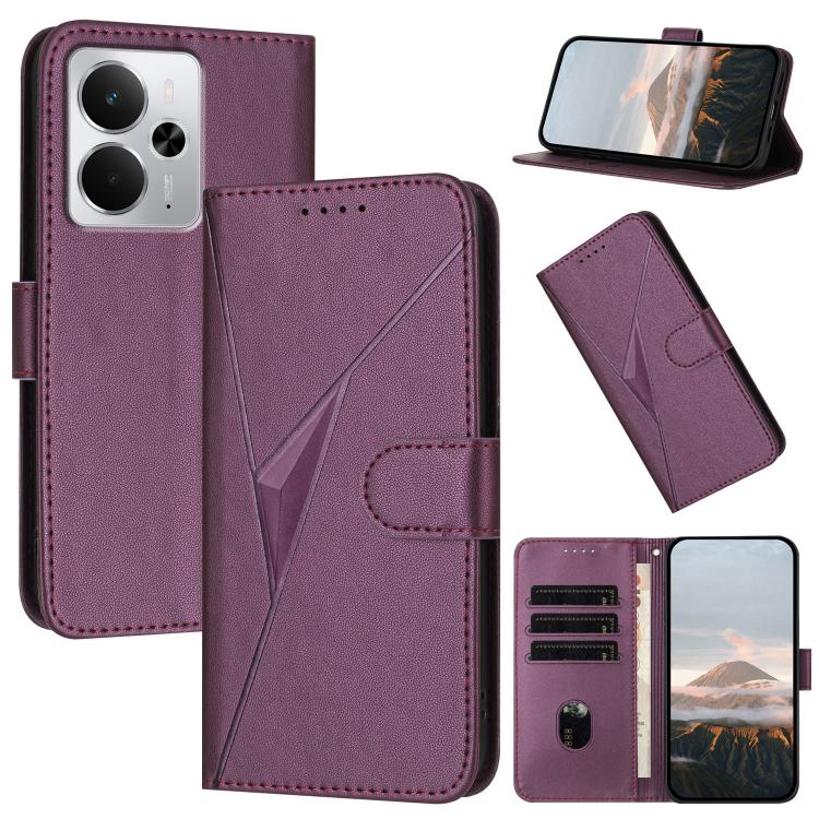 Triangle Pattern Buckle Clasp Leather Phone Case, For Realme C71 India, For Realme 15 5G /  15 Pro 5G, For Realme GT 7 India, For Realme 14 / P3 5G Global, For Realme P3 Ultra 5G, For Realme P3 Pro, For Realme 14 Pro+, For Realme 14 Pro                ...