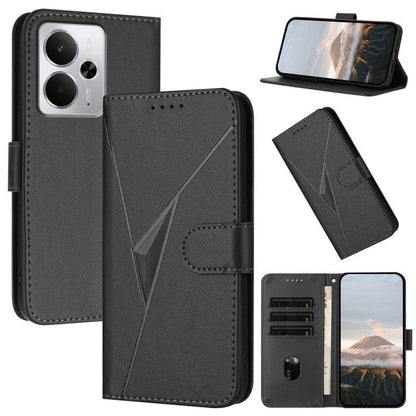 Triangle Pattern Buckle Clasp Leather Phone Case, For Realme C71 India, For Realme 15 5G /  15 Pro 5G, For Realme GT 7 India, For Realme 14 / P3 5G Global, For Realme P3 Ultra 5G, For Realme P3 Pro, For Realme 14 Pro+, For Realme 14 Pro                ...