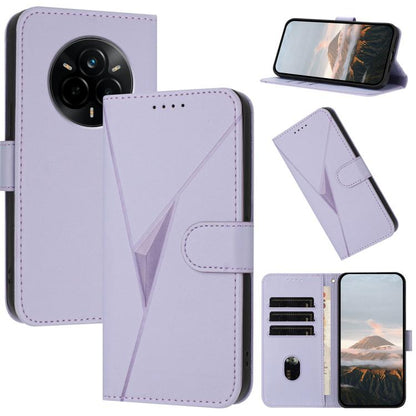 Triangle Pattern Buckle Clasp Leather Phone Case, For Realme C71 India, For Realme 15 5G /  15 Pro 5G, For Realme GT 7 India, For Realme 14 / P3 5G Global, For Realme P3 Ultra 5G, For Realme P3 Pro, For Realme 14 Pro+, For Realme 14 Pro                ...