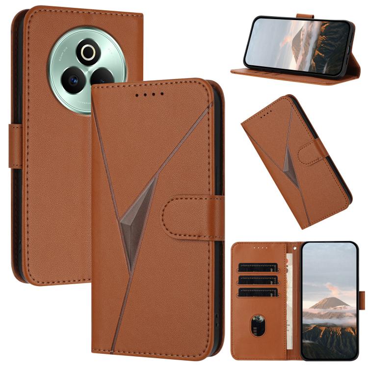 Triangle Pattern Buckle Clasp Leather Phone Case, For Realme C71 India, For Realme 15 5G /  15 Pro 5G, For Realme GT 7 India, For Realme 14 / P3 5G Global, For Realme P3 Ultra 5G, For Realme P3 Pro, For Realme 14 Pro+, For Realme 14 Pro                ...