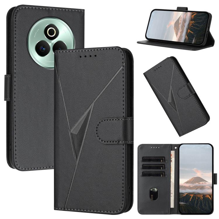 Triangle Pattern Buckle Clasp Leather Phone Case, For Realme C71 India, For Realme 15 5G /  15 Pro 5G, For Realme GT 7 India, For Realme 14 / P3 5G Global, For Realme P3 Ultra 5G, For Realme P3 Pro, For Realme 14 Pro+, For Realme 14 Pro                ...