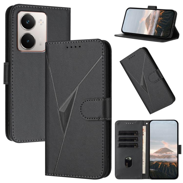 Triangle Pattern Buckle Clasp Leather Phone Case, For Realme C71 India, For Realme 15 5G /  15 Pro 5G, For Realme GT 7 India, For Realme 14 / P3 5G Global, For Realme P3 Ultra 5G, For Realme P3 Pro, For Realme 14 Pro+, For Realme 14 Pro                ...
