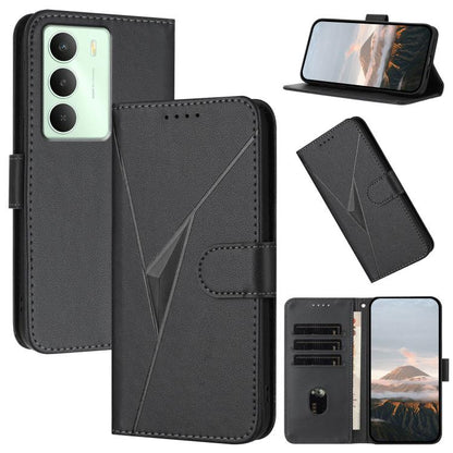 Triangle Pattern Buckle Clasp Leather Phone Case, For Realme C71 India, For Realme 15 5G /  15 Pro 5G, For Realme GT 7 India, For Realme 14 / P3 5G Global, For Realme P3 Ultra 5G, For Realme P3 Pro, For Realme 14 Pro+, For Realme 14 Pro                ...