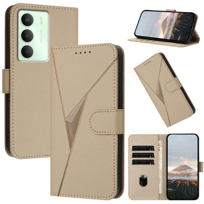 Triangle Pattern Buckle Clasp Leather Phone Case, For Realme C71 India, For Realme 15 5G /  15 Pro 5G, For Realme GT 7 India, For Realme 14 / P3 5G Global, For Realme P3 Ultra 5G, For Realme P3 Pro, For Realme 14 Pro+, For Realme 14 Pro                ...
