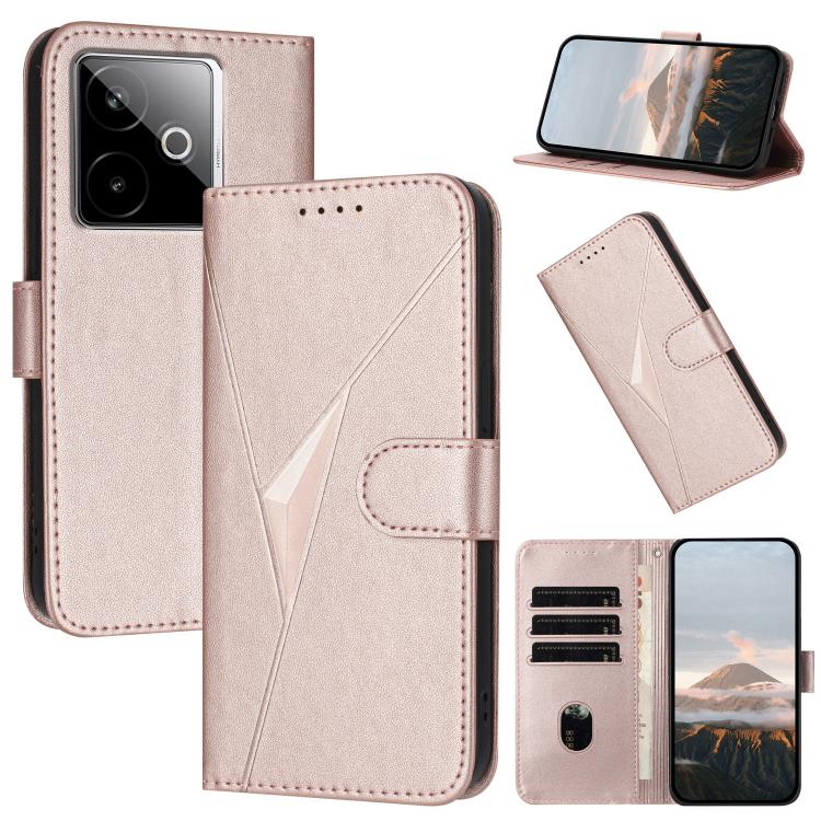 Triangle Pattern Buckle Clasp Leather Phone Case, For Realme C71 India, For Realme 15 5G /  15 Pro 5G, For Realme GT 7 India, For Realme 14 / P3 5G Global, For Realme P3 Ultra 5G, For Realme P3 Pro, For Realme 14 Pro+, For Realme 14 Pro                ...
