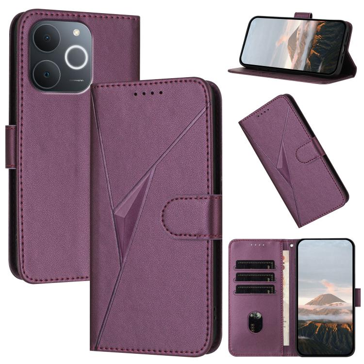 Triangle Pattern Buckle Clasp Leather Phone Case, For Realme C71 India, For Realme 15 5G /  15 Pro 5G, For Realme GT 7 India, For Realme 14 / P3 5G Global, For Realme P3 Ultra 5G, For Realme P3 Pro, For Realme 14 Pro+, For Realme 14 Pro                ...