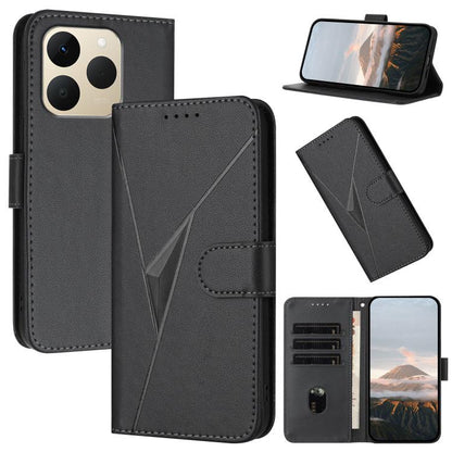 Triangle Pattern Buckle Clasp Leather Phone Case, For Realme 16T 5G, For Realme C100 4G, For Realme P4 Power 5G, For Realme Note 80 4G, For Realme Neo8 5G, For Realme 16 5G, For Realme 16 Pro+ 5G Global, For Realme 16 Pro 5G Global                     ...