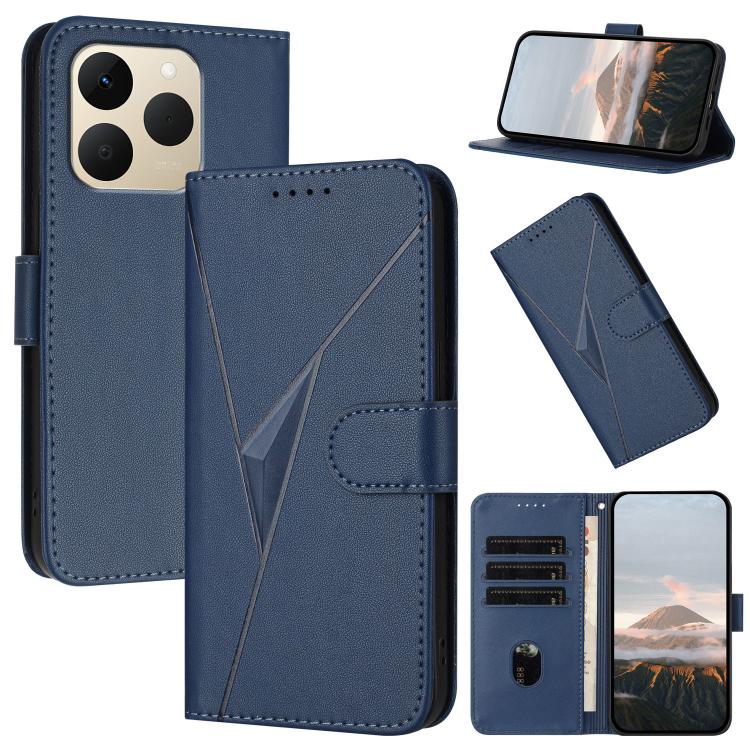 Triangle Pattern Buckle Clasp Leather Phone Case, For Realme 16T 5G, For Realme C100 4G, For Realme P4 Power 5G, For Realme Note 80 4G, For Realme Neo8 5G, For Realme 16 5G, For Realme 16 Pro+ 5G Global, For Realme 16 Pro 5G Global                     ...