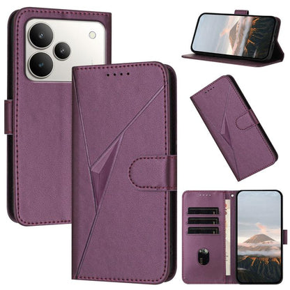 Triangle Pattern Buckle Clasp Leather Phone Case, For Realme 16T 5G, For Realme C100 4G, For Realme P4 Power 5G, For Realme Note 80 4G, For Realme Neo8 5G, For Realme 16 5G, For Realme 16 Pro+ 5G Global, For Realme 16 Pro 5G Global                     ...