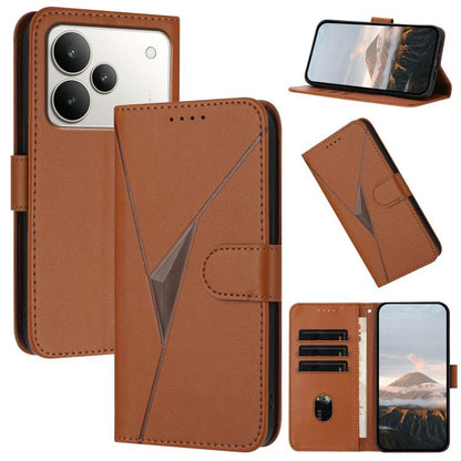 Triangle Pattern Buckle Clasp Leather Phone Case, For Realme 16T 5G, For Realme C100 4G, For Realme P4 Power 5G, For Realme Note 80 4G, For Realme Neo8 5G, For Realme 16 5G, For Realme 16 Pro+ 5G Global, For Realme 16 Pro 5G Global                     ...