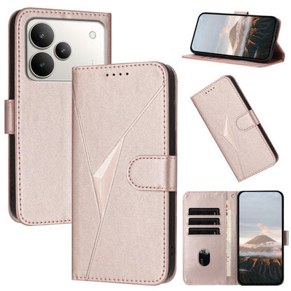 Triangle Pattern Buckle Clasp Leather Phone Case, For Realme 16T 5G, For Realme C100 4G, For Realme P4 Power 5G, For Realme Note 80 4G, For Realme Neo8 5G, For Realme 16 5G, For Realme 16 Pro+ 5G Global, For Realme 16 Pro 5G Global                     ...