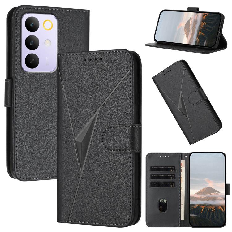 Triangle Pattern Buckle Clasp Leather Phone Case, For Realme 16T 5G, For Realme C100 4G, For Realme P4 Power 5G, For Realme Note 80 4G, For Realme Neo8 5G, For Realme 16 5G, For Realme 16 Pro+ 5G Global, For Realme 16 Pro 5G Global                     ...