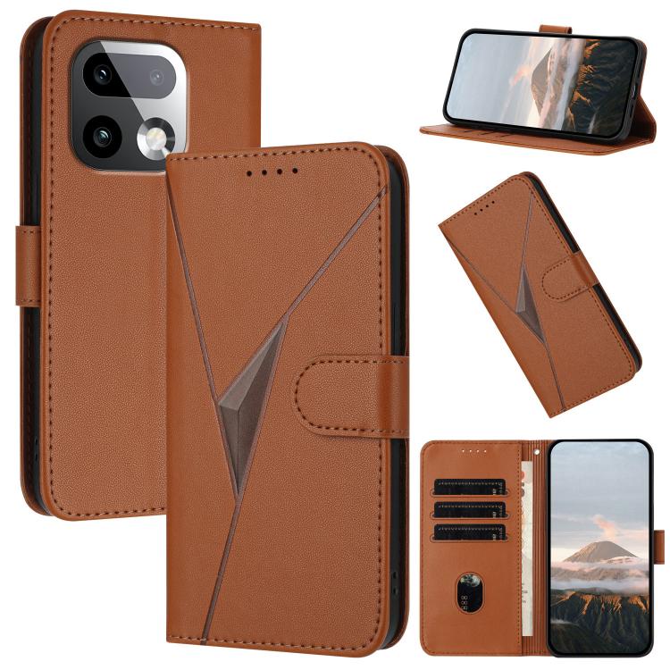 Triangle Pattern Buckle Clasp Leather Phone Case, For Realme 16T 5G, For Realme C100 4G, For Realme P4 Power 5G, For Realme Note 80 4G, For Realme Neo8 5G, For Realme 16 5G, For Realme 16 Pro+ 5G Global, For Realme 16 Pro 5G Global                     ...