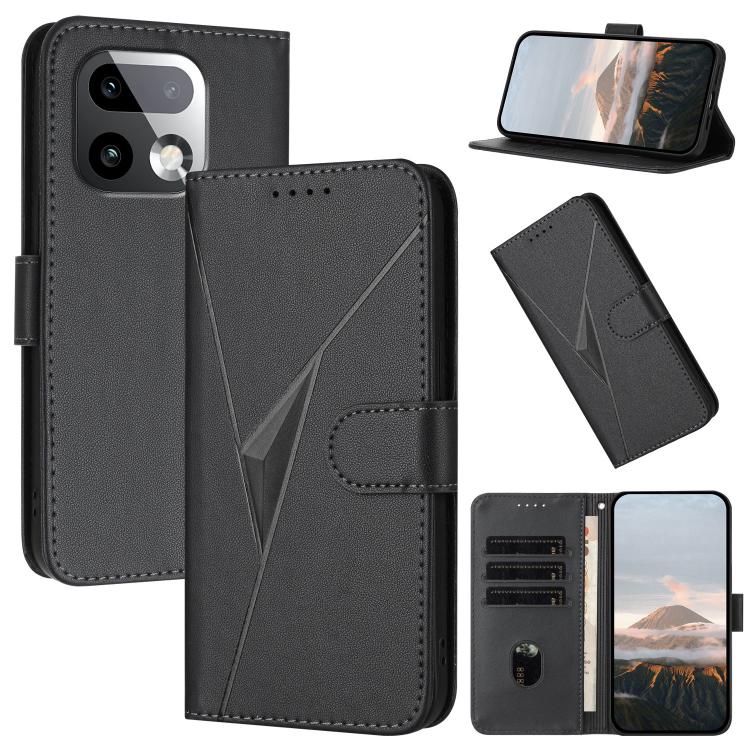 Triangle Pattern Buckle Clasp Leather Phone Case, For Realme 16T 5G, For Realme C100 4G, For Realme P4 Power 5G, For Realme Note 80 4G, For Realme Neo8 5G, For Realme 16 5G, For Realme 16 Pro+ 5G Global, For Realme 16 Pro 5G Global                     ...