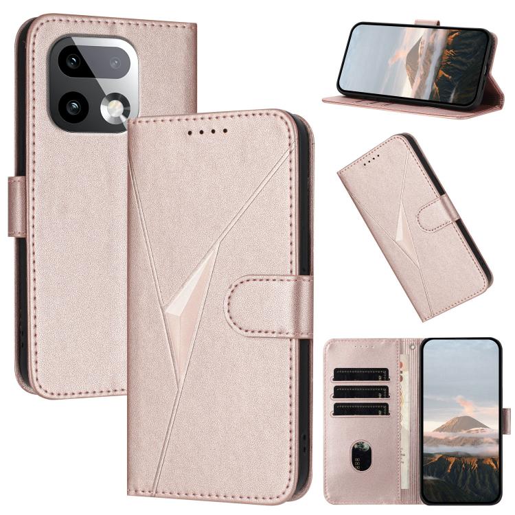 Triangle Pattern Buckle Clasp Leather Phone Case, For Realme 16T 5G, For Realme C100 4G, For Realme P4 Power 5G, For Realme Note 80 4G, For Realme Neo8 5G, For Realme 16 5G, For Realme 16 Pro+ 5G Global, For Realme 16 Pro 5G Global                     ...