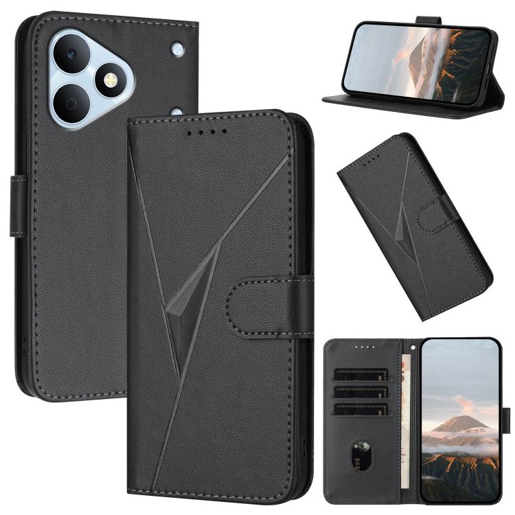 Triangle Pattern Buckle Clasp Leather Phone Case, For Realme 16T 5G, For Realme C100 4G, For Realme P4 Power 5G, For Realme Note 80 4G, For Realme Neo8 5G, For Realme 16 5G, For Realme 16 Pro+ 5G Global, For Realme 16 Pro 5G Global                     ...