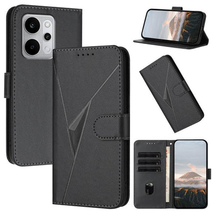Triangle Pattern Buckle Clasp Leather Phone Case, For Realme 16T 5G, For Realme C100 4G, For Realme P4 Power 5G, For Realme Note 80 4G, For Realme Neo8 5G, For Realme 16 5G, For Realme 16 Pro+ 5G Global, For Realme 16 Pro 5G Global                     ...