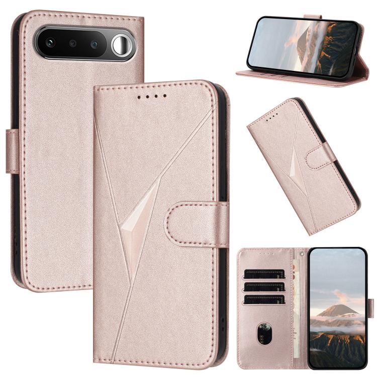 Triangle Pattern Buckle Clasp Leather Phone Case, For Realme 16T 5G, For Realme C100 4G, For Realme P4 Power 5G, For Realme Note 80 4G, For Realme Neo8 5G, For Realme 16 5G, For Realme 16 Pro+ 5G Global, For Realme 16 Pro 5G Global                     ...