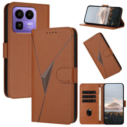 Triangle Pattern Buckle Clasp Leather Phone Case, For Realme 16T 5G, For Realme C100 4G, For Realme P4 Power 5G, For Realme Note 80 4G, For Realme Neo8 5G, For Realme 16 5G, For Realme 16 Pro+ 5G Global, For Realme 16 Pro 5G Global                     ...