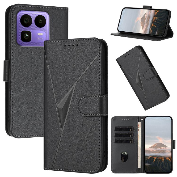Triangle Pattern Buckle Clasp Leather Phone Case, For Realme 16T 5G, For Realme C100 4G, For Realme P4 Power 5G, For Realme Note 80 4G, For Realme Neo8 5G, For Realme 16 5G, For Realme 16 Pro+ 5G Global, For Realme 16 Pro 5G Global                     ...