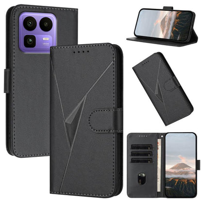 Triangle Pattern Buckle Clasp Leather Phone Case, For Realme 16T 5G, For Realme C100 4G, For Realme P4 Power 5G, For Realme Note 80 4G, For Realme Neo8 5G, For Realme 16 5G, For Realme 16 Pro+ 5G Global, For Realme 16 Pro 5G Global                     ...