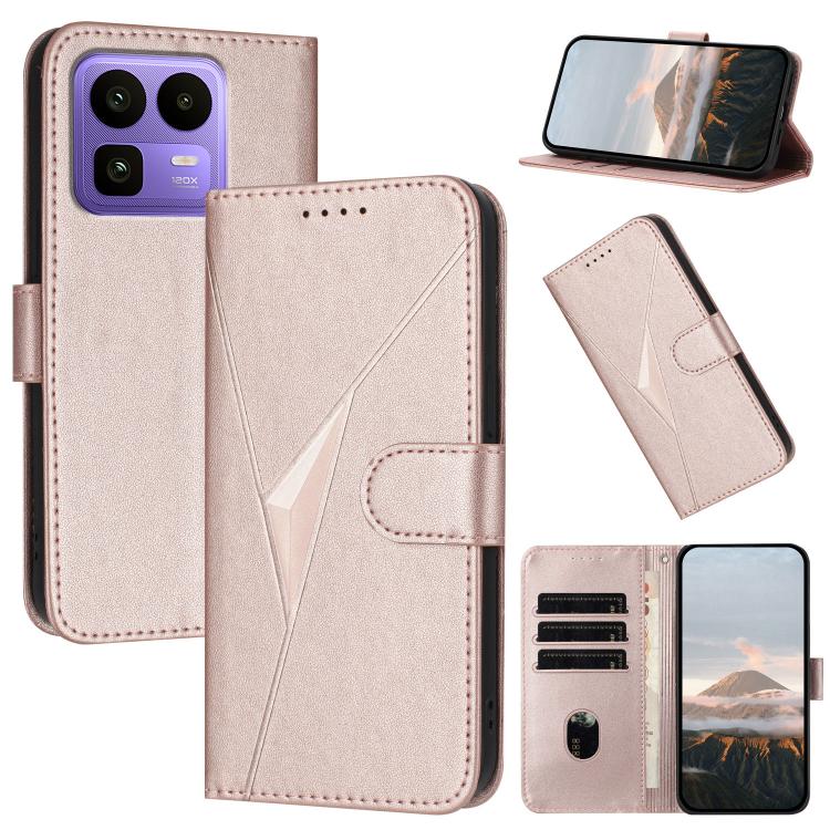 Triangle Pattern Buckle Clasp Leather Phone Case, For Realme 16T 5G, For Realme C100 4G, For Realme P4 Power 5G, For Realme Note 80 4G, For Realme Neo8 5G, For Realme 16 5G, For Realme 16 Pro+ 5G Global, For Realme 16 Pro 5G Global                     ...