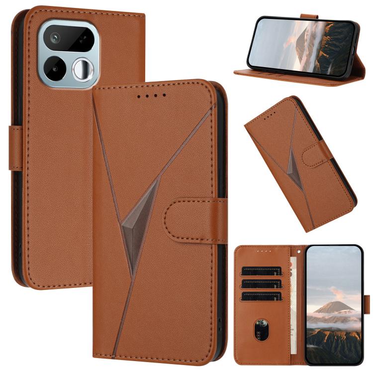 Triangle Pattern Buckle Clasp Leather Phone Case, For Realme 16T 5G, For Realme C100 4G, For Realme P4 Power 5G, For Realme Note 80 4G, For Realme Neo8 5G, For Realme 16 5G, For Realme 16 Pro+ 5G Global, For Realme 16 Pro 5G Global                     ...