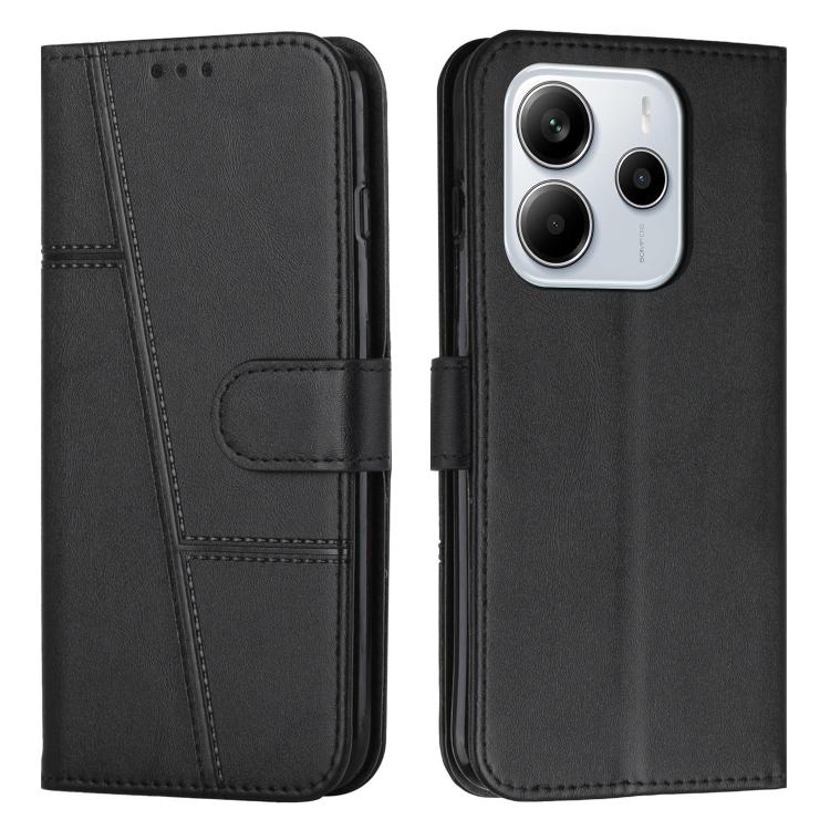 Coque de téléphone en cuir avec boucle texturée de veau, pour Redmi Note 14 Pro 5G Global, pour Redmi Turbo 4 / Xiaomi Poco X7 Pro, pour Redmi K80 / K80 Pro, pour Redmi Note 14 4G 163.25mm, pour Redmi Note 14 5G Global