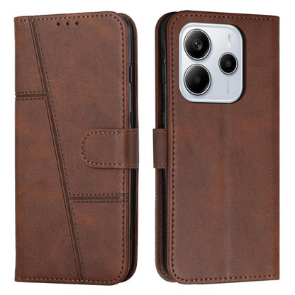 Coque de téléphone en cuir avec boucle texturée de veau, pour Redmi Note 14 Pro 5G Global, pour Redmi Turbo 4 / Xiaomi Poco X7 Pro, pour Redmi K80 / K80 Pro, pour Redmi Note 14 4G 163.25mm, pour Redmi Note 14 5G Global