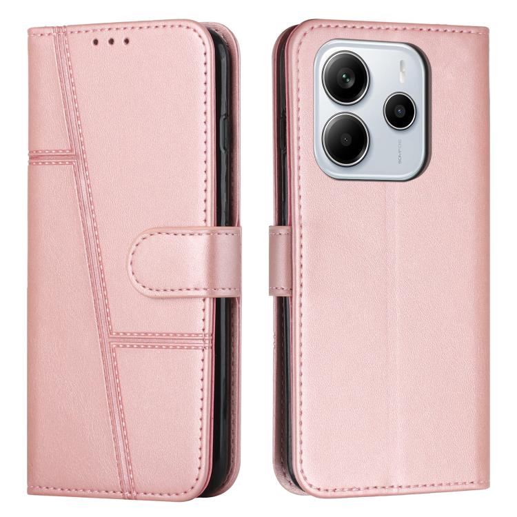 Coque de téléphone en cuir avec boucle texturée de veau, pour Redmi Note 14 Pro 5G Global, pour Redmi Turbo 4 / Xiaomi Poco X7 Pro, pour Redmi K80 / K80 Pro, pour Redmi Note 14 4G 163.25mm, pour Redmi Note 14 5G Global