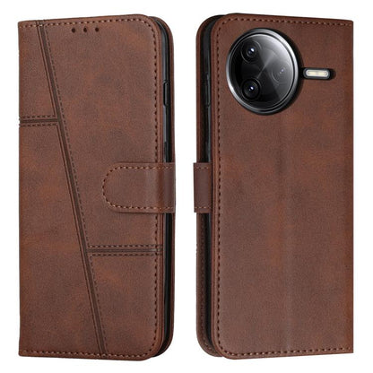 Coque de téléphone en cuir avec boucle texturée de veau, pour Redmi Note 14 Pro 5G Global, pour Redmi Turbo 4 / Xiaomi Poco X7 Pro, pour Redmi K80 / K80 Pro, pour Redmi Note 14 4G 163.25mm, pour Redmi Note 14 5G Global