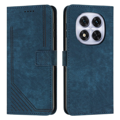 Skin Feel Stripe Pattern Leather Phone Case with Lanyard, For Redmi 15a 5G, For Redmi A7 Pro 4G 171mm, For Redmi Turbo 5 Max / Poco X8 Pro Max 5G, For Redmi Turbo 5 / Poco X8 Pro 5G, For Redmi Note 15 Pro+ 5G Global 163.3mm                             ...