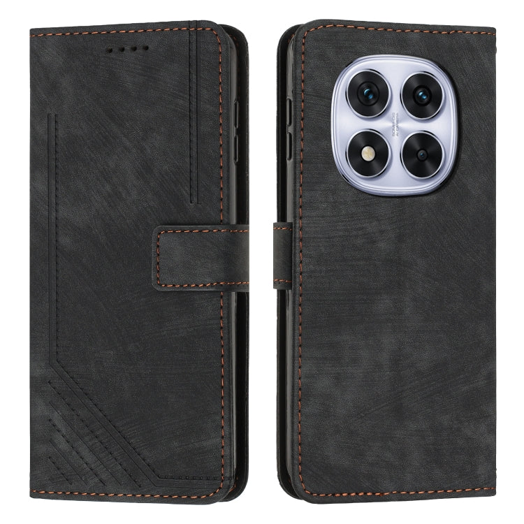 Skin Feel Stripe Pattern Leather Phone Case with Lanyard, For Redmi 15a 5G, For Redmi A7 Pro 4G 171mm, For Redmi Turbo 5 Max / Poco X8 Pro Max 5G, For Redmi Turbo 5 / Poco X8 Pro 5G, For Redmi Note 15 Pro+ 5G Global 163.3mm                             ...