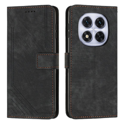 Skin Feel Stripe Pattern Leather Phone Case with Lanyard, For Redmi 15a 5G, For Redmi A7 Pro 4G 171mm, For Redmi Turbo 5 Max / Poco X8 Pro Max 5G, For Redmi Turbo 5 / Poco X8 Pro 5G, For Redmi Note 15 Pro+ 5G Global 163.3mm                             ...