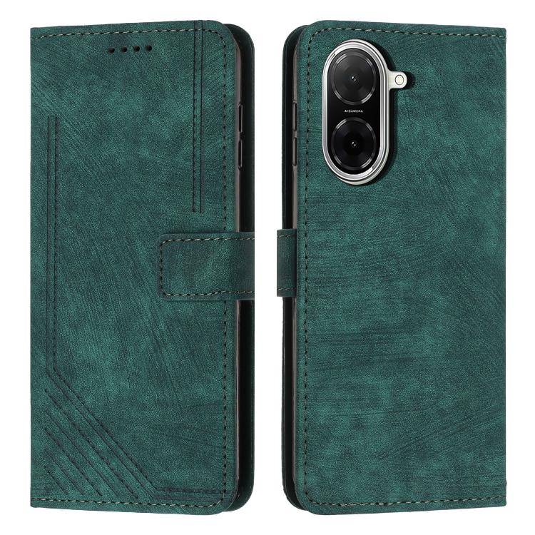 Skin Feel Stripe Pattern Leather Phone Case with Lanyard, For Redmi 15a 5G, For Redmi A7 Pro 4G 171mm, For Redmi Turbo 5 Max / Poco X8 Pro Max 5G, For Redmi Turbo 5 / Poco X8 Pro 5G, For Redmi Note 15 Pro+ 5G Global 163.3mm                             ...