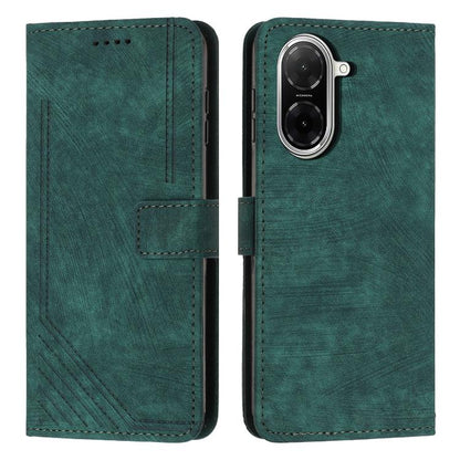 Skin Feel Stripe Pattern Leather Phone Case with Lanyard, For Redmi 15a 5G, For Redmi A7 Pro 4G 171mm, For Redmi Turbo 5 Max / Poco X8 Pro Max 5G, For Redmi Turbo 5 / Poco X8 Pro 5G, For Redmi Note 15 Pro+ 5G Global 163.3mm                             ...