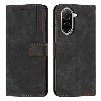 Skin Feel Stripe Pattern Leather Phone Case with Lanyard, For Redmi 15a 5G, For Redmi A7 Pro 4G 171mm, For Redmi Turbo 5 Max / Poco X8 Pro Max 5G, For Redmi Turbo 5 / Poco X8 Pro 5G, For Redmi Note 15 Pro+ 5G Global 163.3mm                             ...