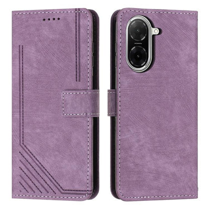 Skin Feel Stripe Pattern Leather Phone Case with Lanyard, For Redmi 15a 5G, For Redmi A7 Pro 4G 171mm, For Redmi Turbo 5 Max / Poco X8 Pro Max 5G, For Redmi Turbo 5 / Poco X8 Pro 5G, For Redmi Note 15 Pro+ 5G Global 163.3mm                             ...