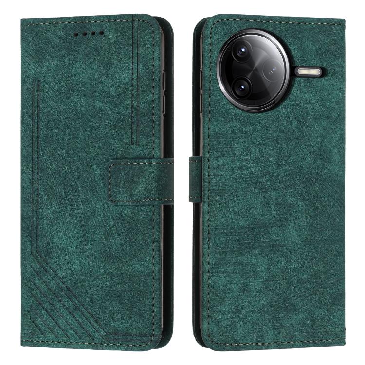 Skin Feel Stripe Pattern Leather Phone Case with Lanyard, For Redmi Turbo 4 / Xiaomi Poco X7 Pro, For Redmi K80 / K80 Pro, For Redmi Note 14 4G 163.25mm, For Redmi Note 14 5G Global