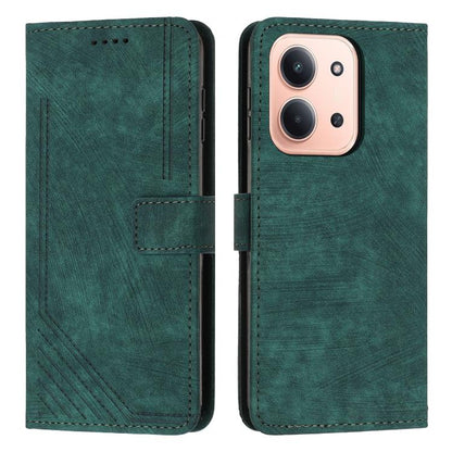 Skin Feel Stripe Pattern Leather Phone Case with Lanyard, For Redmi 15a 5G, For Redmi A7 Pro 4G 171mm, For Redmi Turbo 5 Max / Poco X8 Pro Max 5G, For Redmi Turbo 5 / Poco X8 Pro 5G, For Redmi Note 15 Pro+ 5G Global 163.3mm                             ...