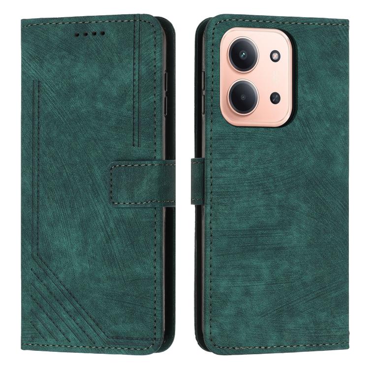 Skin Feel Stripe Pattern Leather Phone Case with Lanyard, For Redmi 15a 5G, For Redmi A7 Pro 4G 171mm, For Redmi Turbo 5 Max / Poco X8 Pro Max 5G, For Redmi Turbo 5 / Poco X8 Pro 5G, For Redmi Note 15 Pro+ 5G Global 163.3mm                             ...