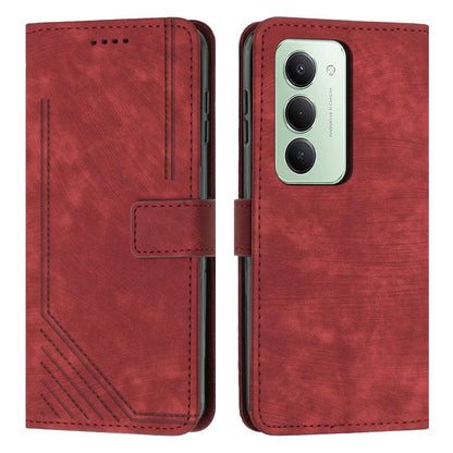 Skin Feel Stripe Pattern Leather Phone Case with Lanyard, For Redmi 15a 5G, For Redmi A7 Pro 4G 171mm, For Redmi Turbo 5 Max / Poco X8 Pro Max 5G, For Redmi Turbo 5 / Poco X8 Pro 5G, For Redmi Note 15 Pro+ 5G Global 163.3mm                             ...