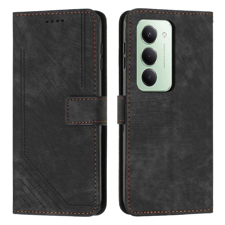 Skin Feel Stripe Pattern Leather Phone Case with Lanyard, For Redmi 15a 5G, For Redmi A7 Pro 4G 171mm, For Redmi Turbo 5 Max / Poco X8 Pro Max 5G, For Redmi Turbo 5 / Poco X8 Pro 5G, For Redmi Note 15 Pro+ 5G Global 163.3mm                             ...