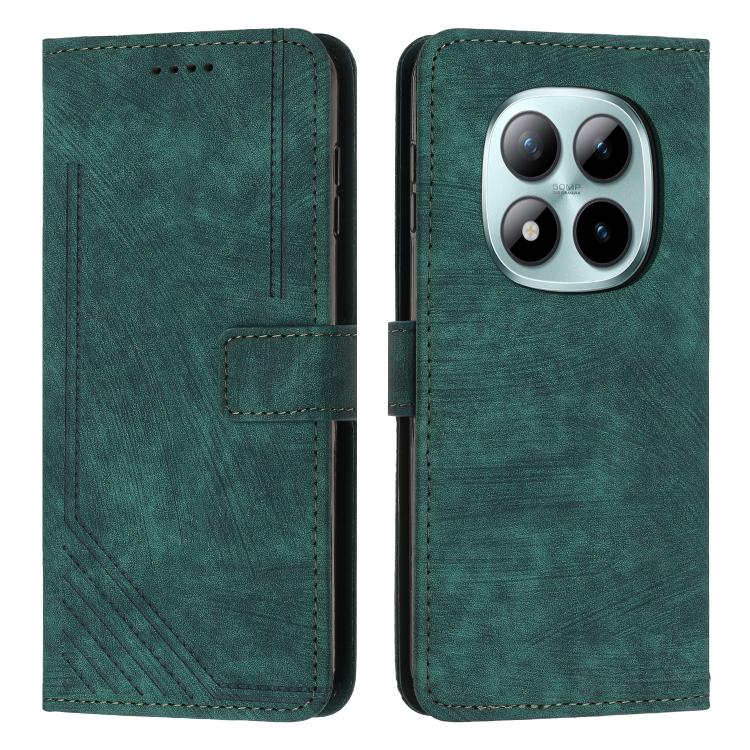 Skin Feel Stripe Pattern Leather Phone Case with Lanyard, For Redmi 15a 5G, For Redmi A7 Pro 4G 171mm, For Redmi Turbo 5 Max / Poco X8 Pro Max 5G, For Redmi Turbo 5 / Poco X8 Pro 5G, For Redmi Note 15 Pro+ 5G Global 163.3mm                             ...